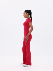 Nave Short Sleeve Active Top – Red