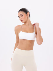 Nave Essential Open-Back Bra – White