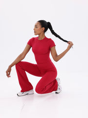 Nave Short Sleeve Active Top – Red