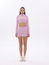 Nave Mock Neck Long Sleeve Top – Pink