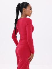 Nave Grace Long Sleeve Top – Red