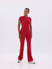 Nave Short Sleeve Active Top – Red