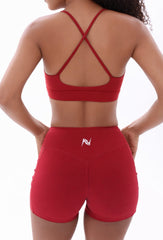 Nave Sculpt Cross-Back Set – Cherry Red