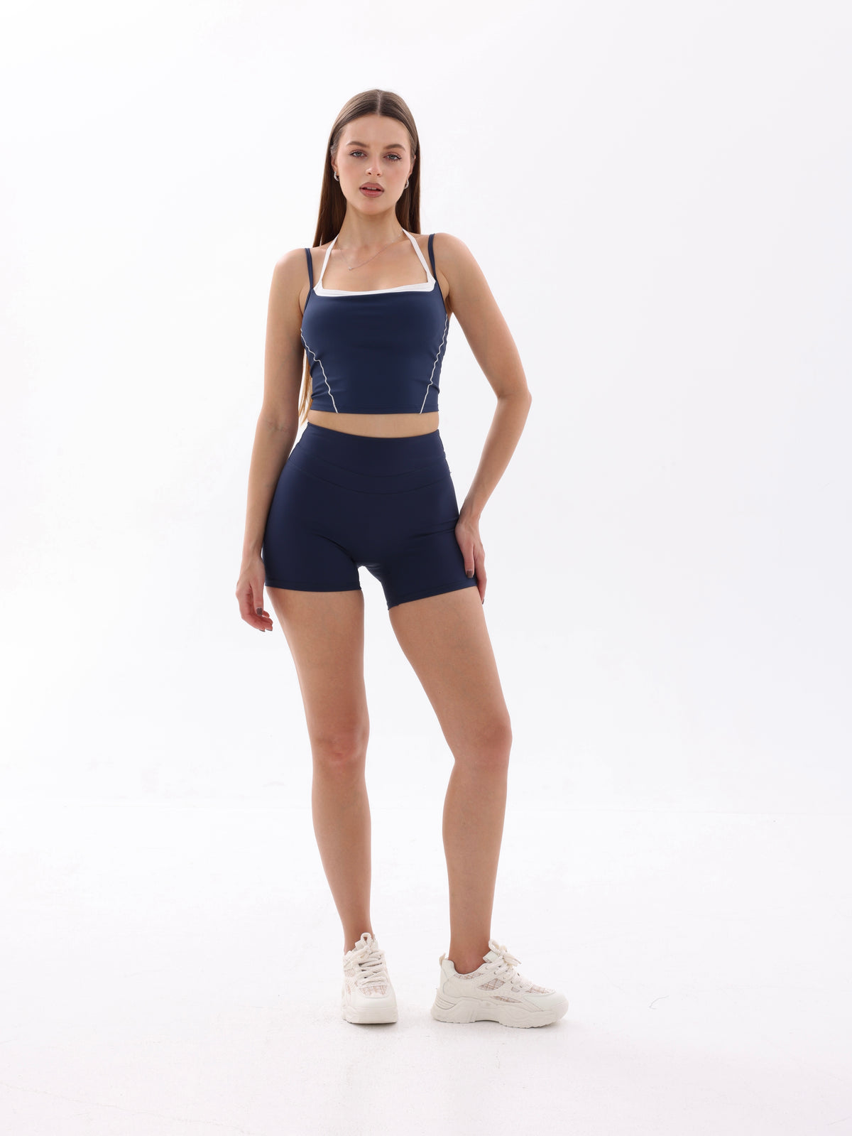 Nave Sculpt High-Rise Shorts – Navy Blue